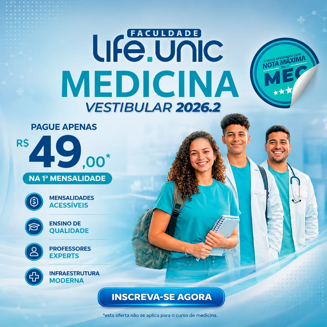 Divulgação do Vestibular de Medicina 2026.2